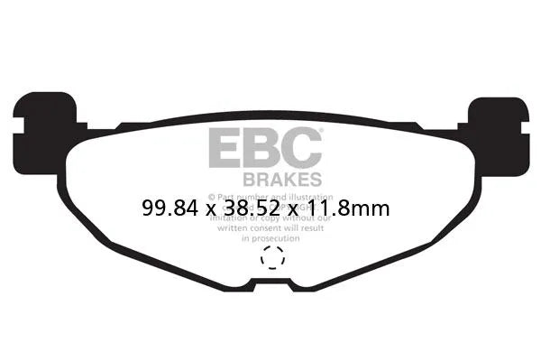 Ebc Sfa-hh Series Sintered Brake Pads For Scooters - Rear