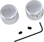 Drag Specialties Chrome Handlebar Riser Bolt Caps