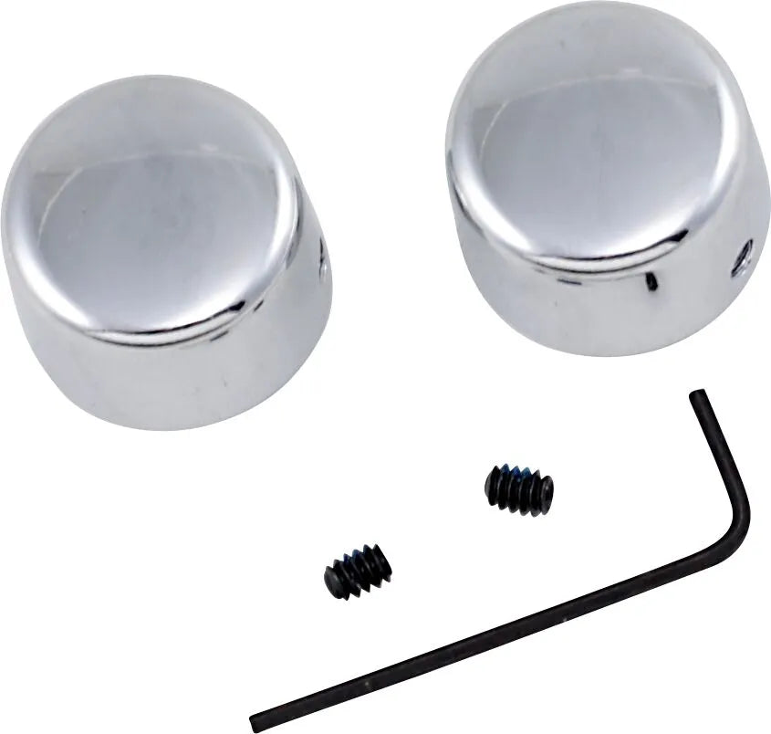 Drag Specialties Chrome Handlebar Riser Bolt Caps