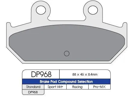 Dp Brakes Standard Sintermetall Bromsbelägg - Bak