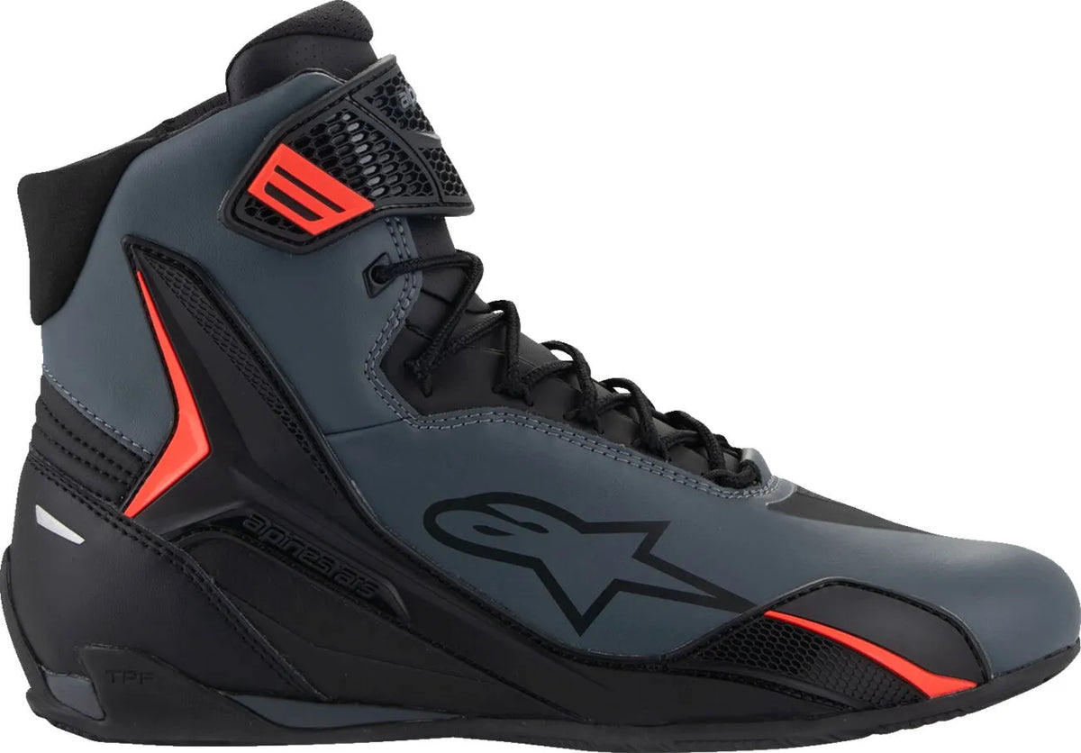 Alpinestars Faster V4 Riding Shoes Black Gray Red