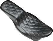 Le Pera Nomad Ii Seat - Black Vinyl, Diamond Stitch - For Harley Davidson