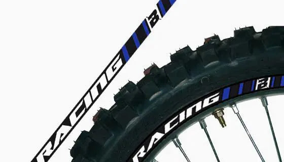 Blackbird Racing Rim Decal - Blue Pvc