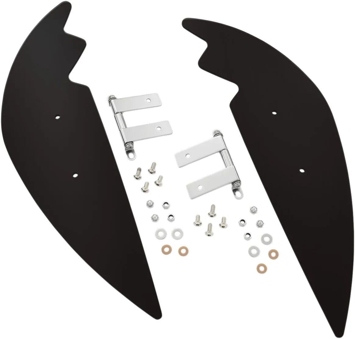 Show Chrome Upper And Lower Wind Deflectors