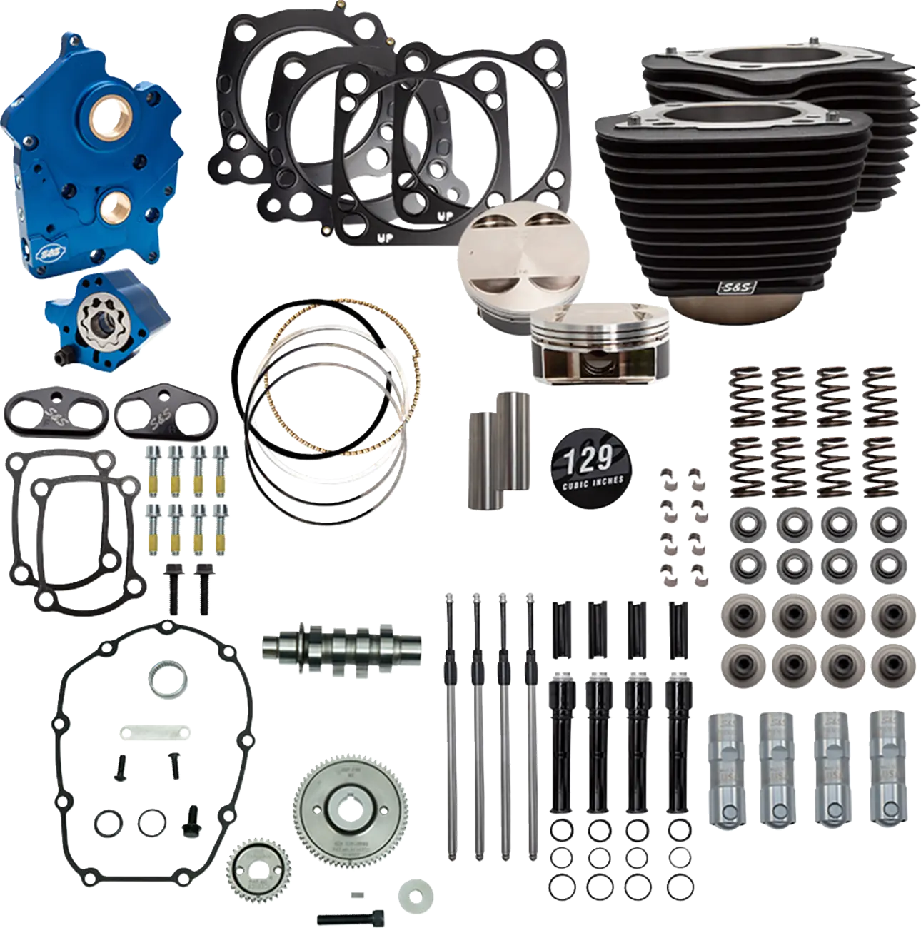 S&S Cycle 129" Power Package Engine Kit for M8