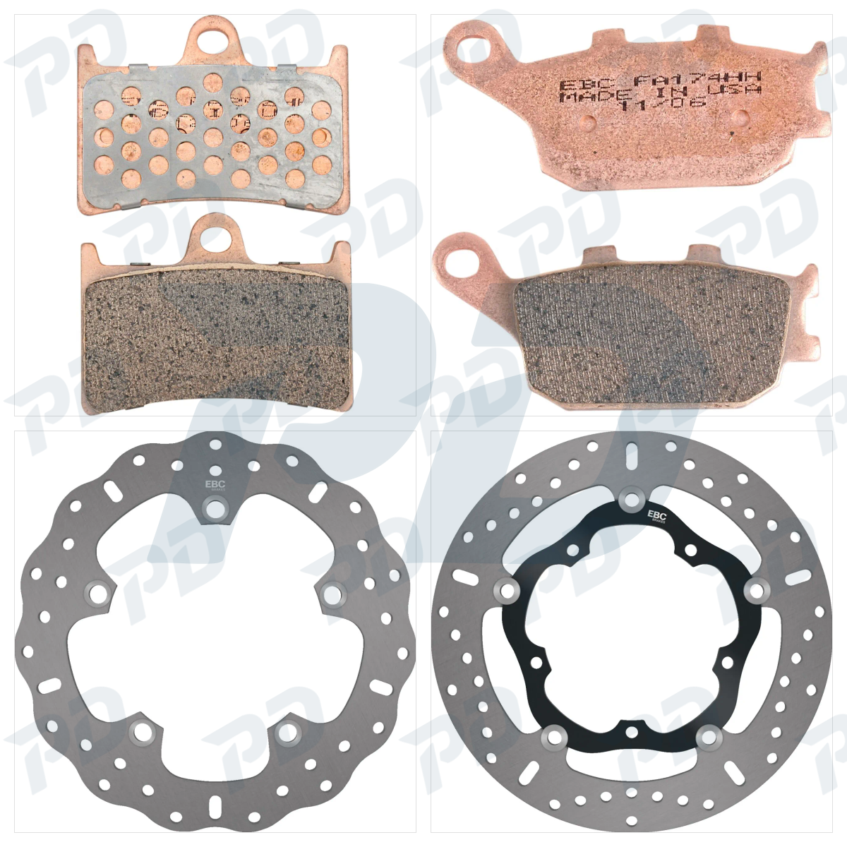 EBC Sintered Brake Kit with Brake Pads & Brake Discs for Yamaha MT-09 2014-2026