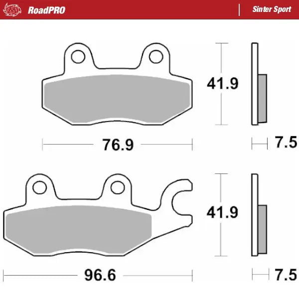Moto-Master RoadPro Sinter Sport Front Brake Pads