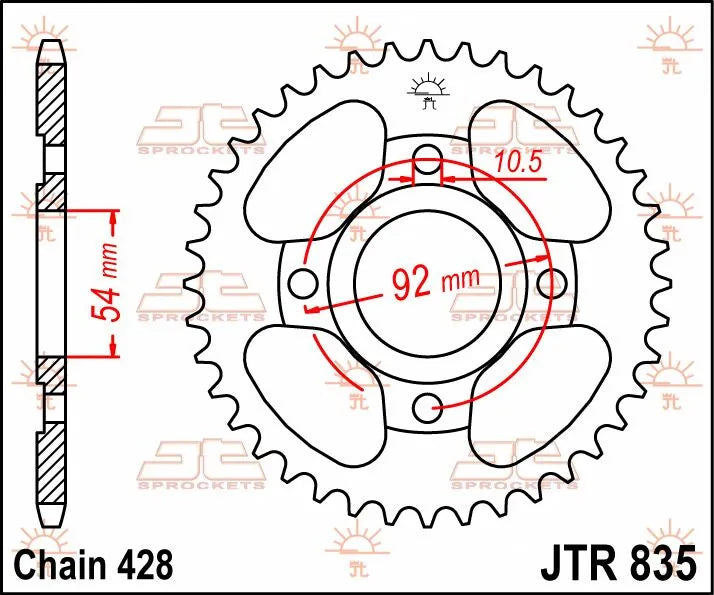 Jt Sprockets Steel Rear Sprocket 45t