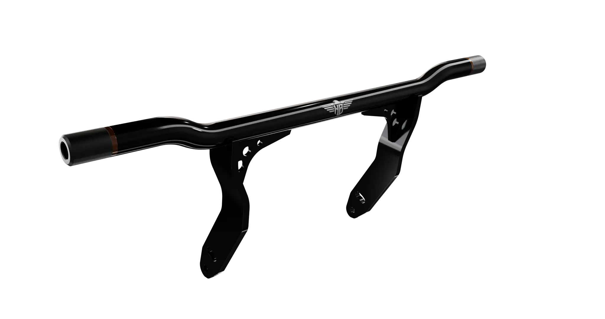 Heinz Bikes Gloss Black Aluminum Motorcycle Crash Bar