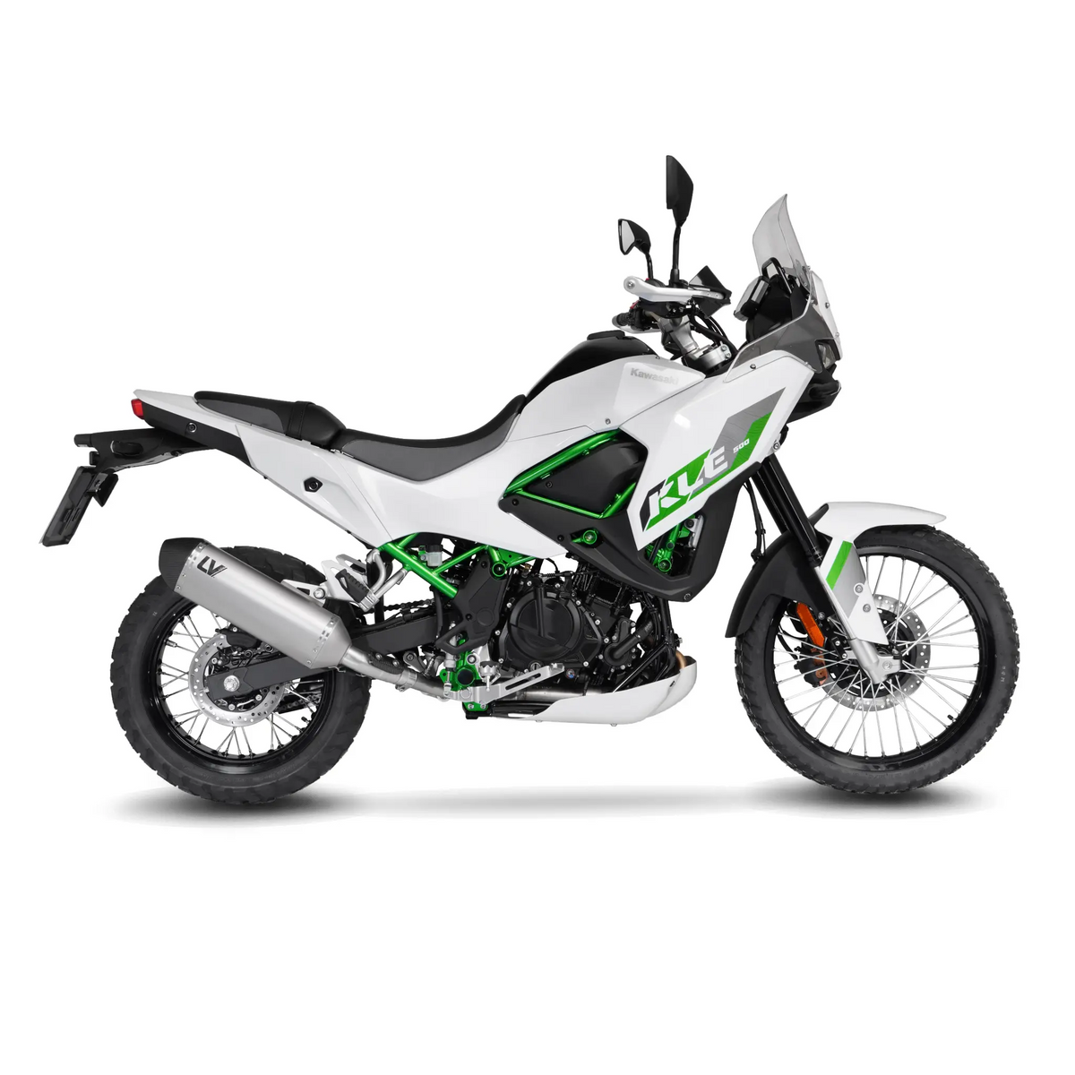 Leovince LV-14 Stainless Steel Slip-On Muffler for Kawasaki KLE