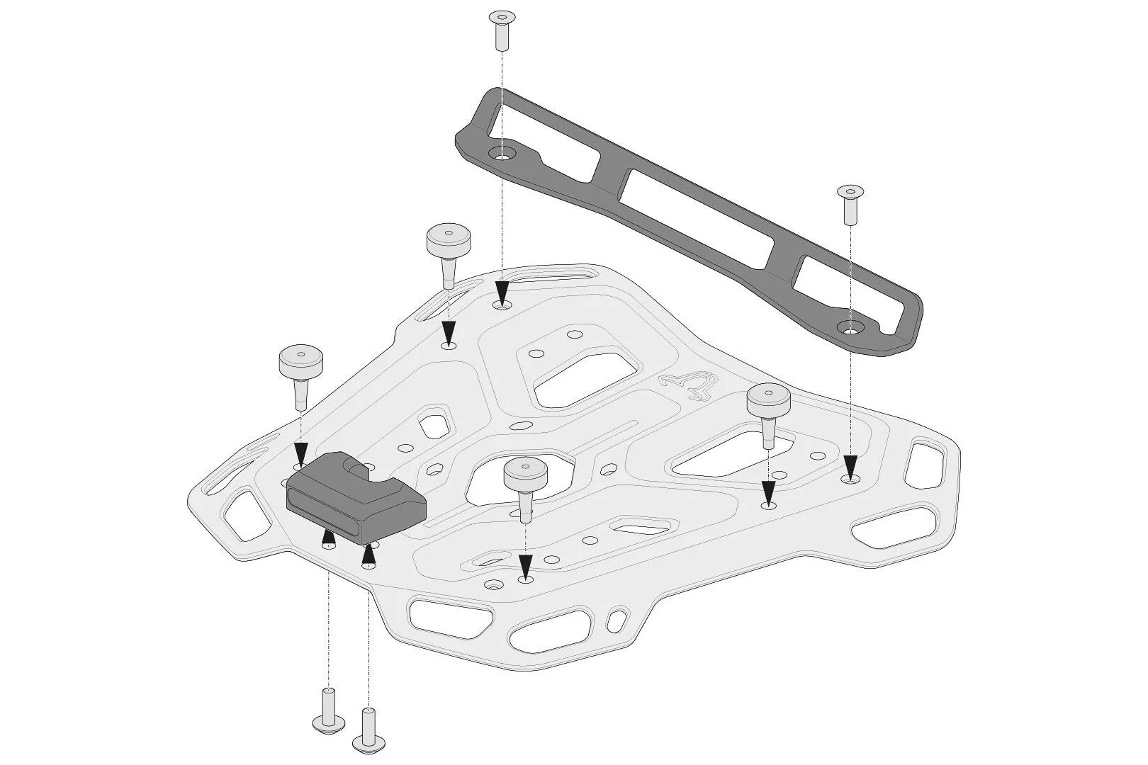 Sw-motech Adapter Kit For Shad Top Case On Adventure Rack