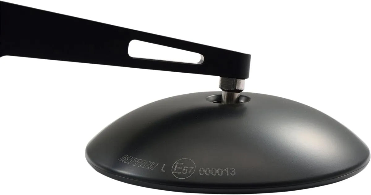 Daytona Bar End Mirror - Black Aluminum