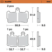 Moto-master Roadpro Sintered Brake Pads Front - Front