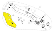 Akrapovic Värmesköld För Avgasrör