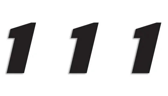 Blackbird Racing One Series Numbers Plate Graphic - 3 Pack