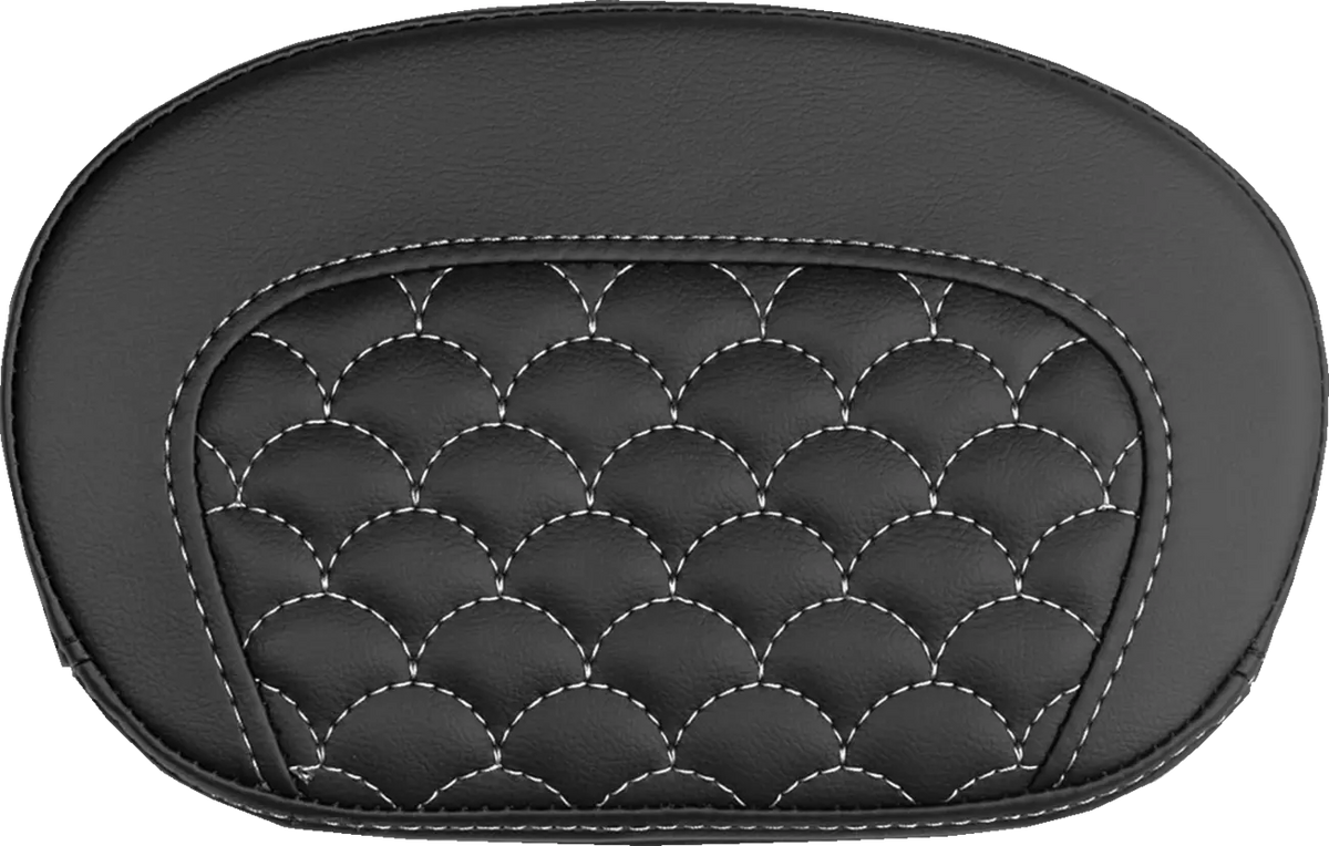 Saddlemen Mini Contour Sissy Bar Pad White Stitch