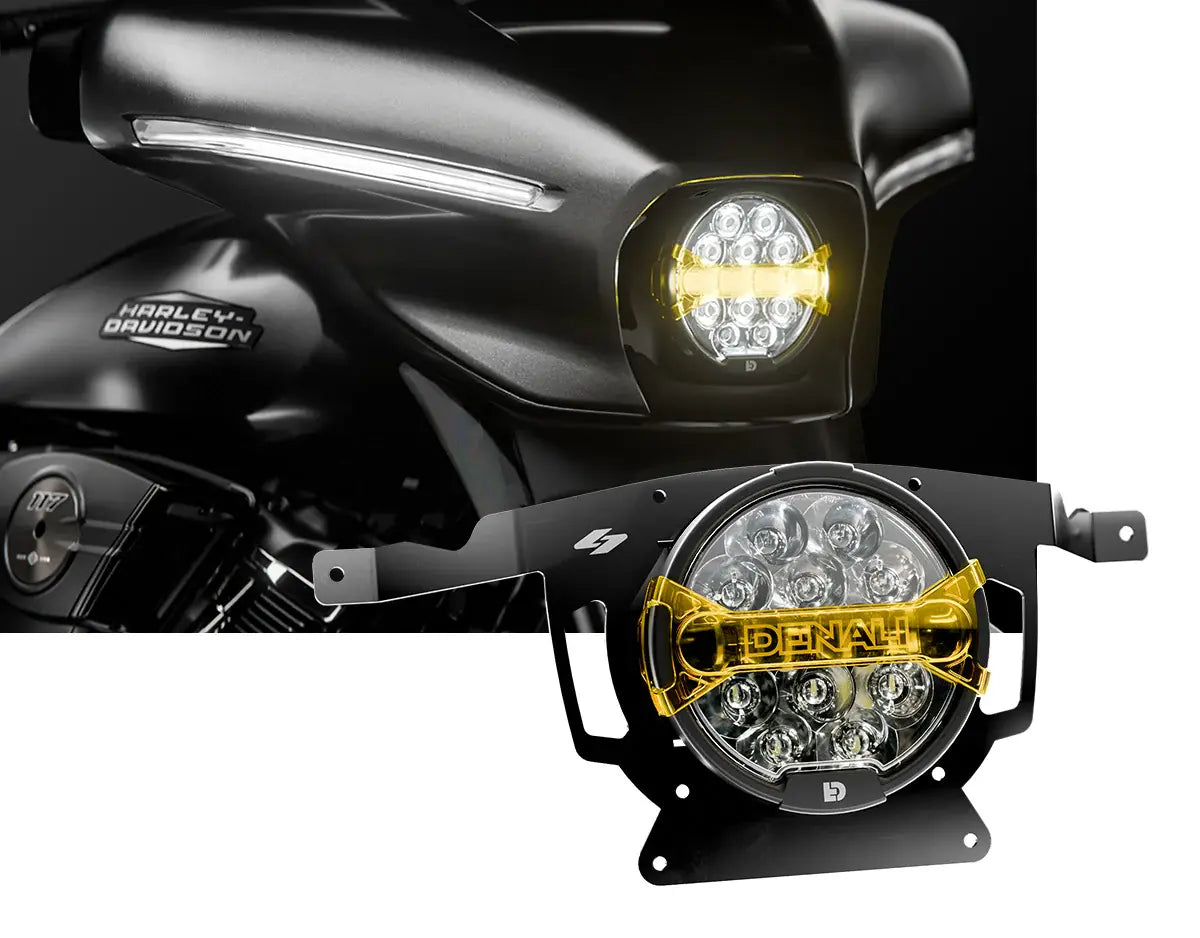 Denali D14 Destroyer Headlight Kit for Harley-Davidson Street