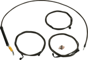 La Choppers Midnight Braided Handlebar Cable Kit for Ape Hangers