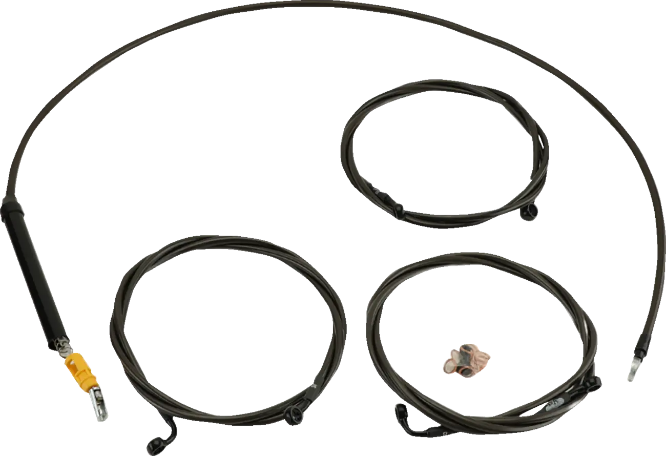 La Choppers Midnight Braided Handlebar Cable Kit for Ape Hangers
