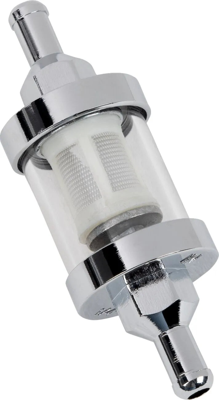 Drag Specialties Clear Inline Fuel Filter For 5/16" Fuel Line