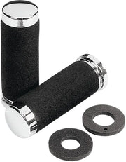 Parts Unlimited Cruiser Grips - Black/chrome