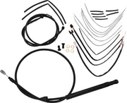 Burly Brand Black Vinyl Handlebar Cable/Line Kit for Ape Hangers