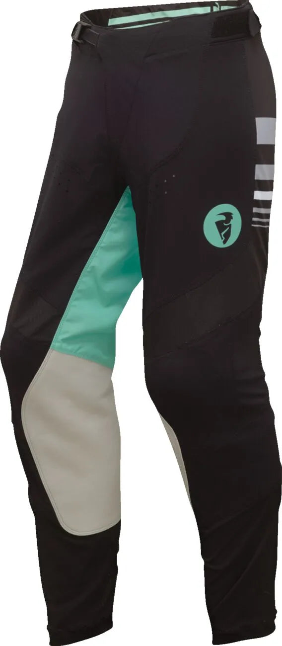 Thor Women's Prime Blaze Pants - Black/Light Gray/Green