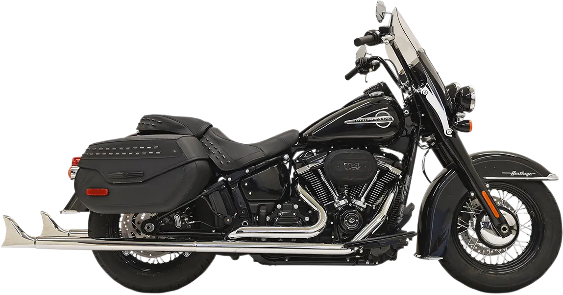 Bassani Xhaust Fishtail True Dual Avgasrör Krom