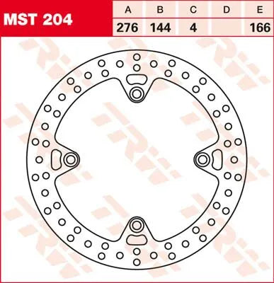 Trw Rund Fast Bromsrotor 250-299mm - Fram