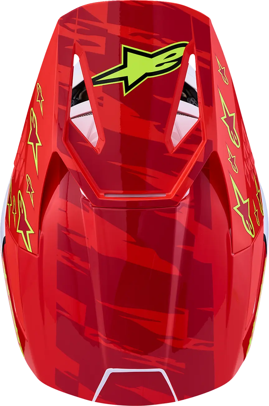 Alpinestars SM3 Falcon Youth Helmet Red/White/Blue Yellow