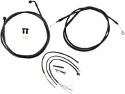 La Choppers Midnight Handlebar Cable/Brake Line Kit for 15"-17"