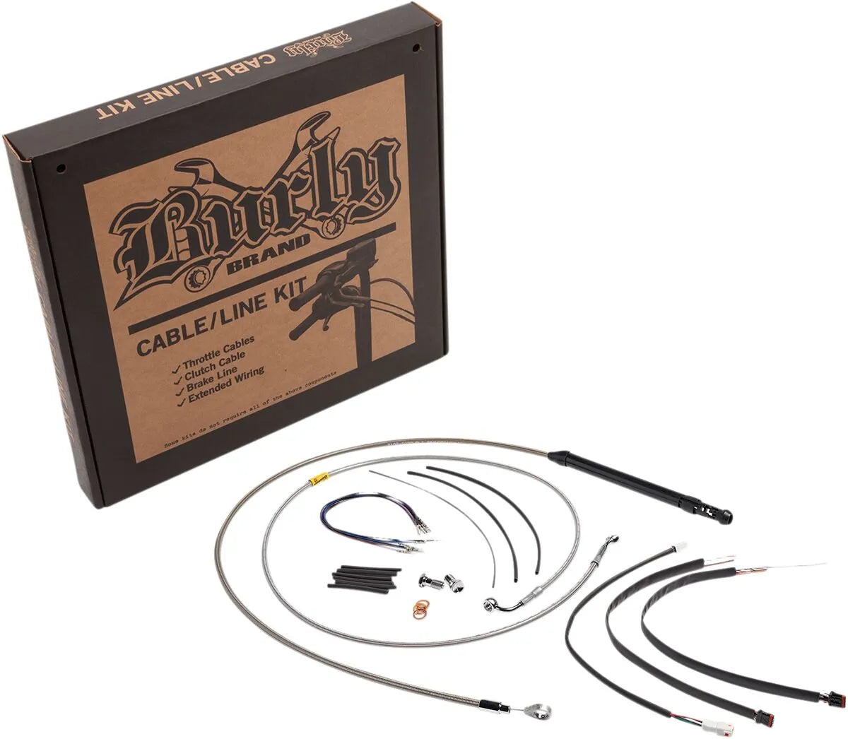 Burly Brand Ape Hanger Cable & Brake Line Kit