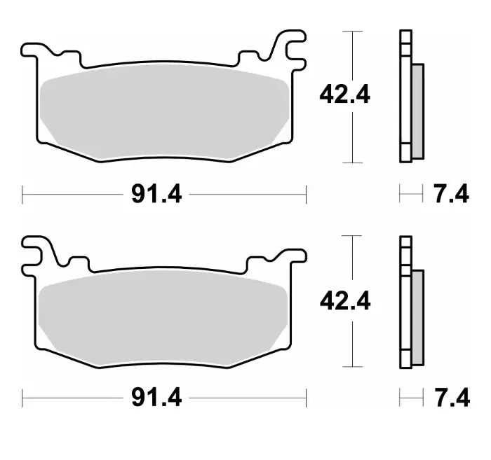 Sbs Ds Racing Dual Sintered Brake Pads - Front