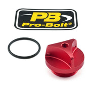 Pro Bolt Aluminium Oil Filler Cap Kit - Red