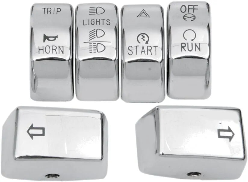 Drag Specialties Switch Cap Kit Chrome Handlebar