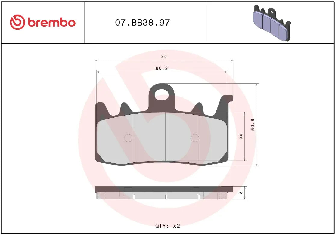 Brembo Genuine Sinter Prime Line Brake Pad