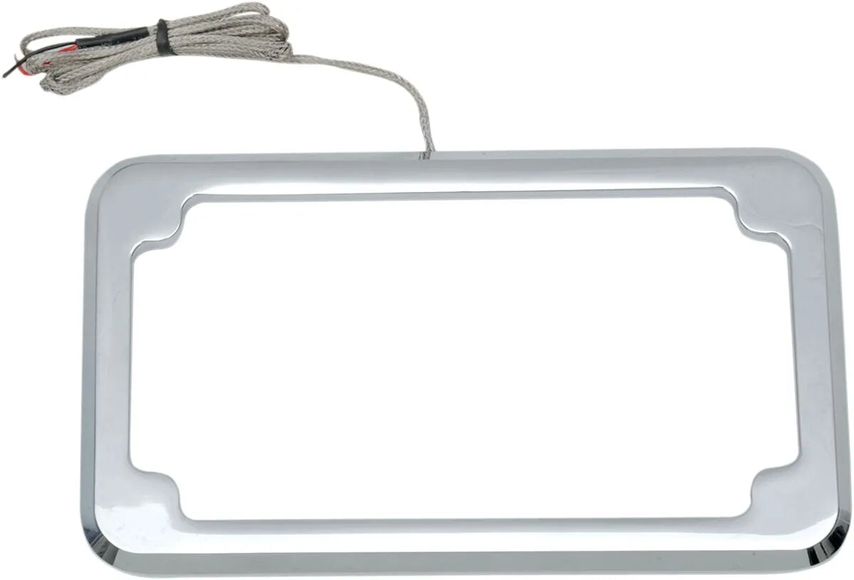 Cycle Visions Beveled License Plate With Lights