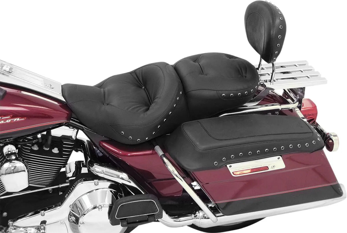 Mustang One-piece 2-up Ultra Touring Seat - For Harley Davidson