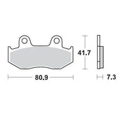 Moto-master Racing Offroad Bromsbelägg - Sintrade Metall - Fram & Bak