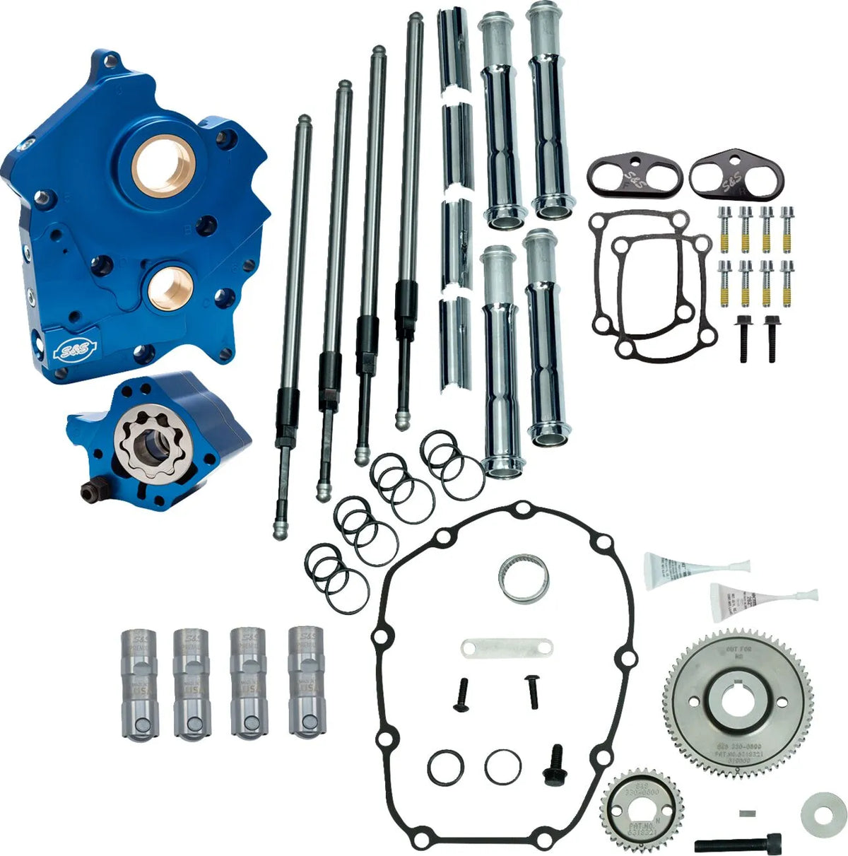 S&S Cycle M8 Gear Drive Cam Chest Kit without Cams Chrome Push