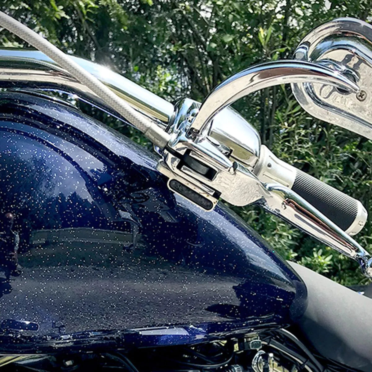 Heinz Bikes Led Handlebar Turn Signals - Chrome/natural