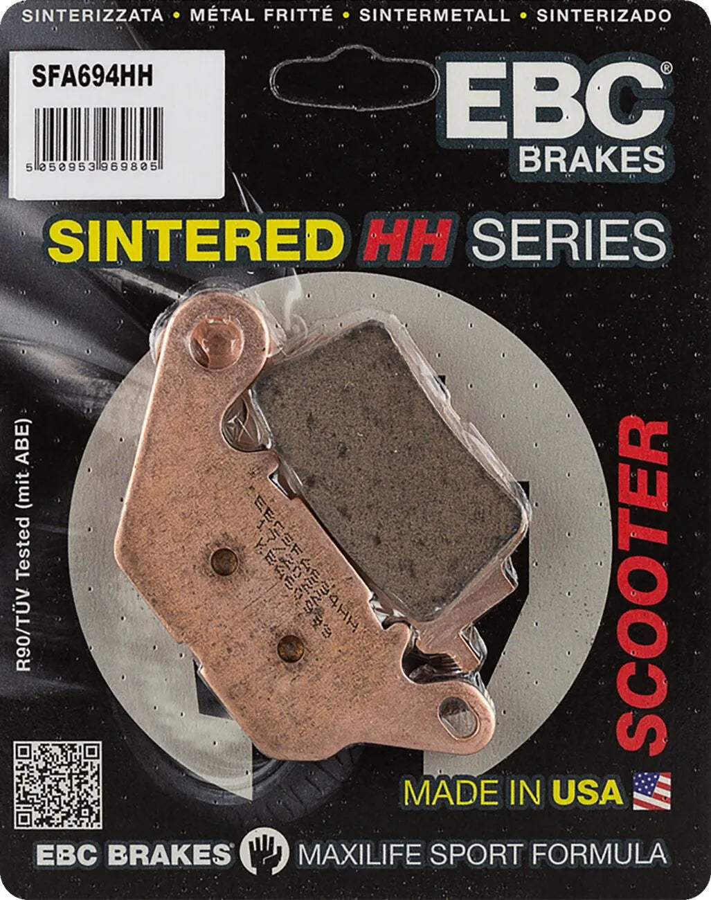 Ebc Sfa-hh Series Sintrade Bromsbelägg För Scootrar - Fram & Bak