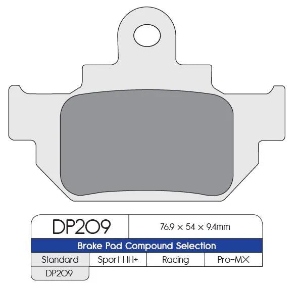Dp Brakes Standard Sintermetall Bromsbelägg - Fram