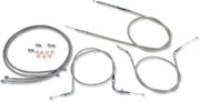 BARON Stainless Handlebar Cable/Line Kit for 12-14" Bars