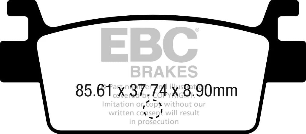 Ebc Sfac Carbon Series Scooter Bromsbelägg - Bak