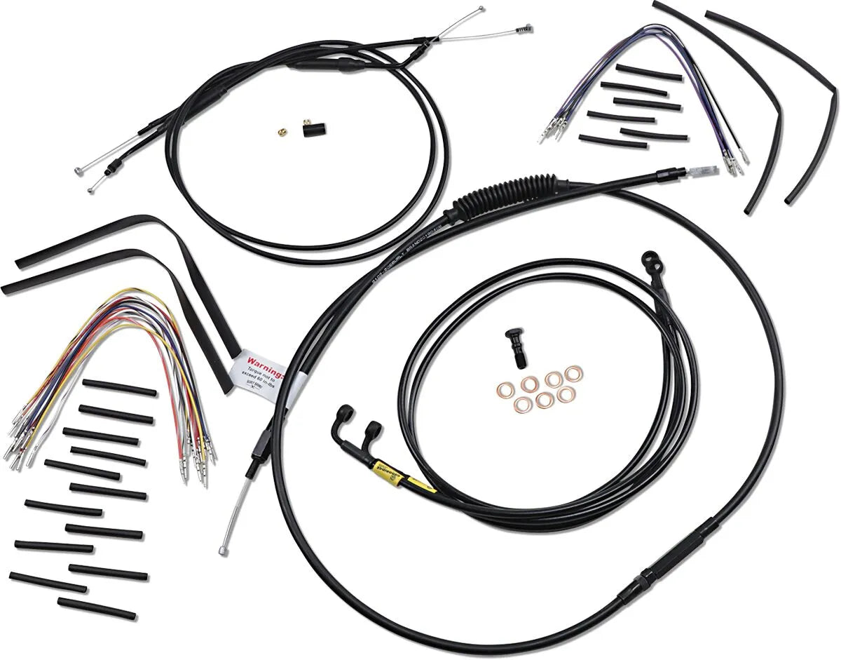 Burly Brand Ape Hanger Cable/Line Kit for 12" Handlebars