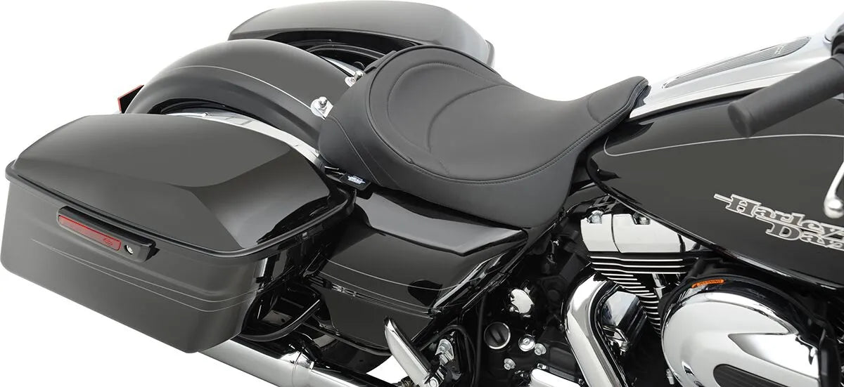 Drag Specialties Backrest Compatible Solo Seat - For Harley Davidson