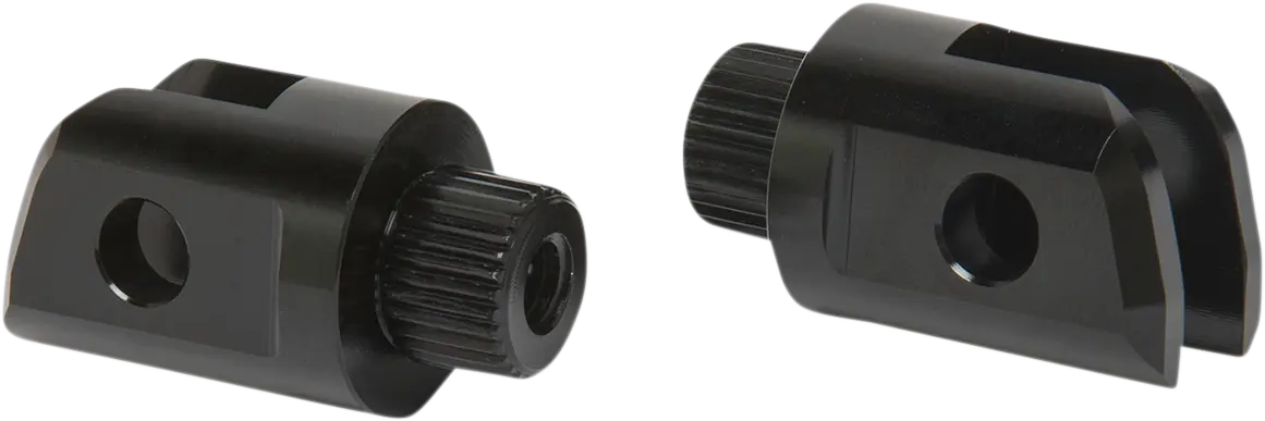 Arlen Ness Splined Peg Mount - Black Aluminum