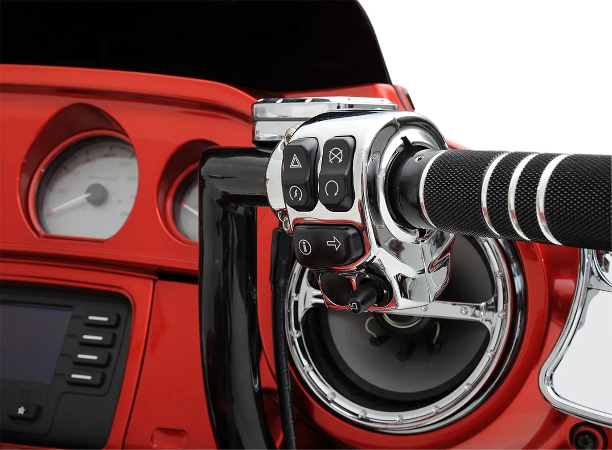 Drag Specialties Chrome Handlebar Switch Housing Kit