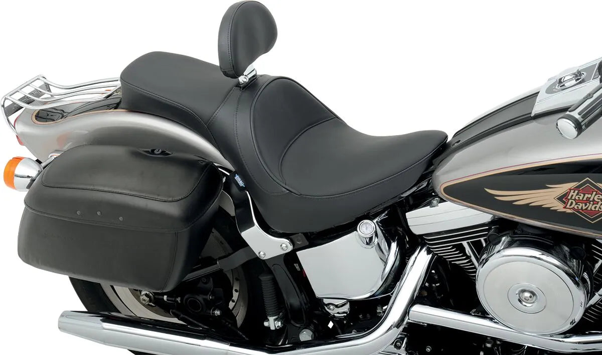Drag Specialties Solo Leather Seat - For Harley Davidson